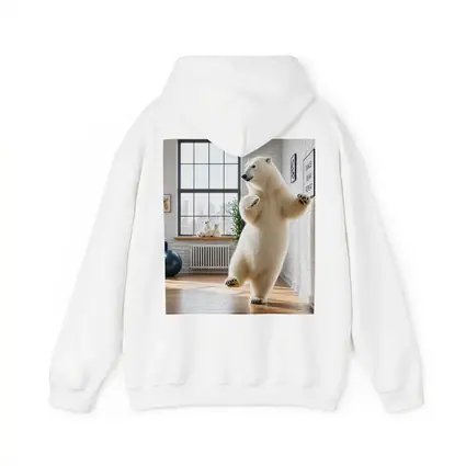 Polar Bear Dancing in Modern Studio Interior