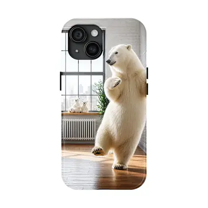 Polar Bear Dancing in Modern Studio Interior