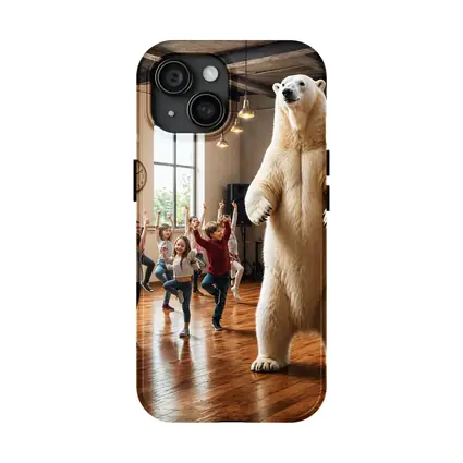Polar Bear Dancing With Kids In Studio
