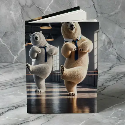 Polar Bears Dancing in Ballet Studio