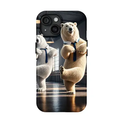Polar Bears Dancing in Ballet Studio