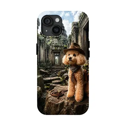 Poodle Adventurer Explorer Ancient Temple Ruins