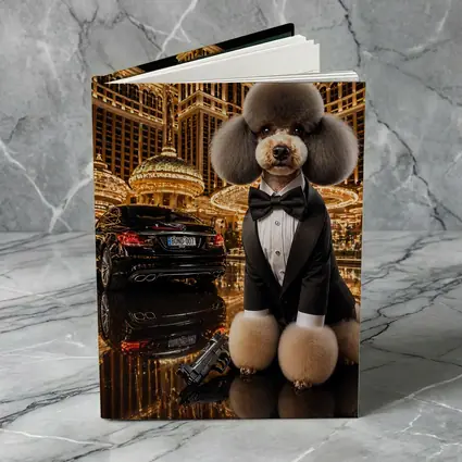 Poodle Tuxedo Spy Las Vegas Casino Night