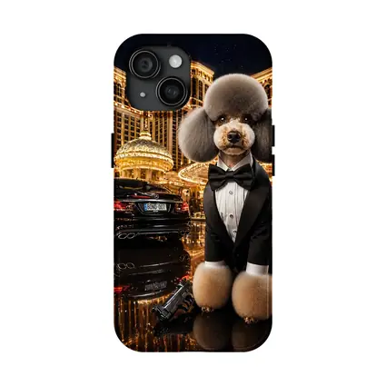 Poodle Tuxedo Spy Las Vegas Casino Night