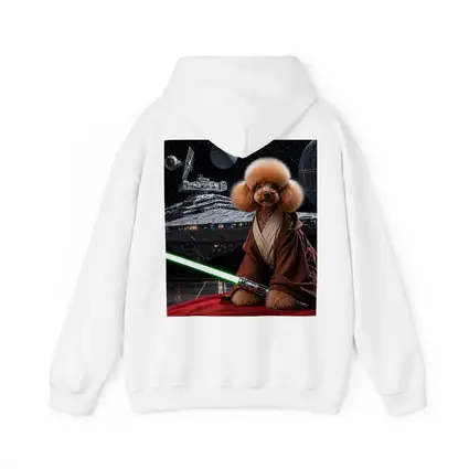 Poodle Jedi with Lightsaber in Space