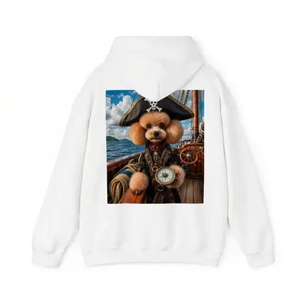 Poodle Pirate Captain on Caribbean Ship
