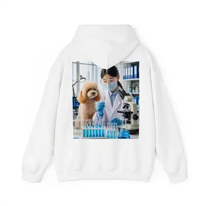 Poodle Scientist Conducting Lab Experiment