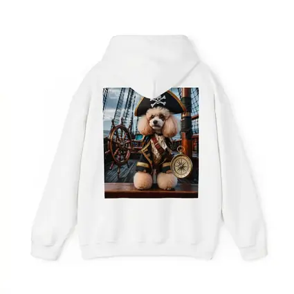 Poodle Pirate Captain on Sailing Ship
