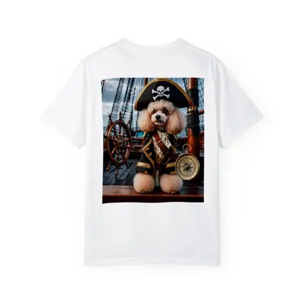 Poodle Pirate Captain on Sailing Ship