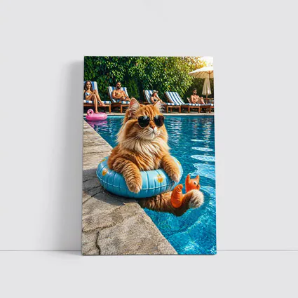 Orange Cat Sunglasses Pool Float Summer