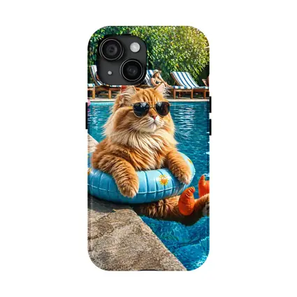 Orange Cat Sunglasses Pool Float Summer