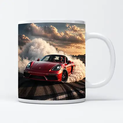 Porsche Boxster Red Drift Smoke Track