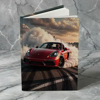 Porsche Boxster Red Drift Smoke Track