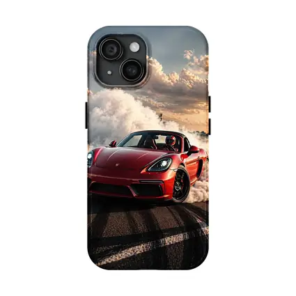 Porsche Boxster Red Drift Smoke Track