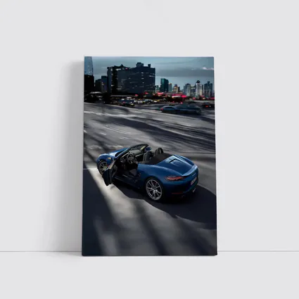 Porsche 718 Boxster S Blue City Highway