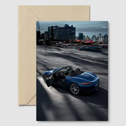 Porsche 718 Boxster S Blue City Highway