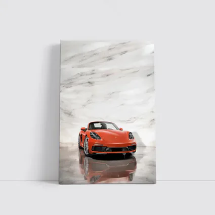 Porsche 718 Boxster Orange Marble Background