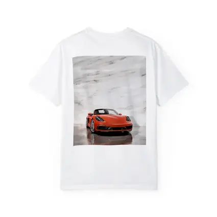Porsche 718 Boxster Orange Marble Background