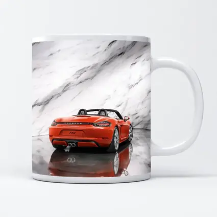 Porsche 718 Boxster Red on Marble