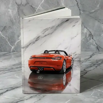 Porsche 718 Boxster Red on Marble