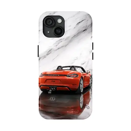 Porsche 718 Boxster Red on Marble