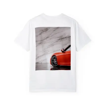 Porsche Boxster Red Sports Car Marble Background