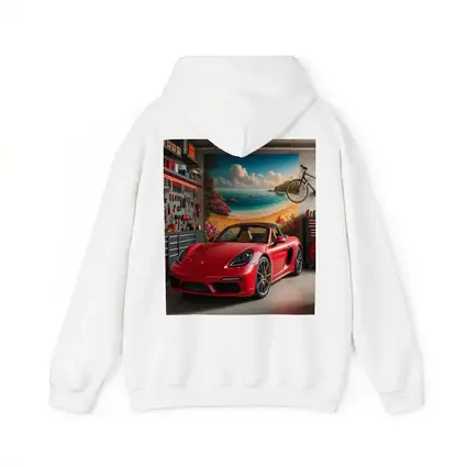 Porsche 718 Boxster Red Garage Mural