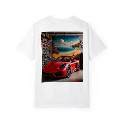 Porsche 718 Boxster Red Garage Mural