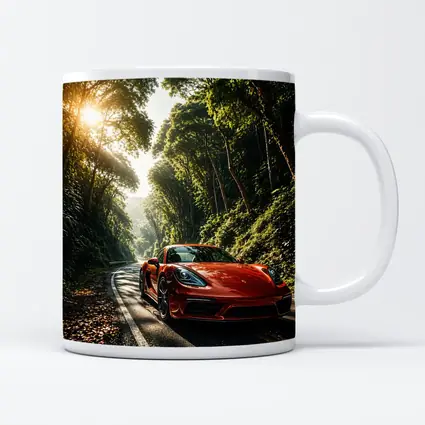 Porsche 718 Cayman Red Forest Road