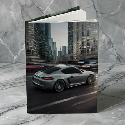 Porsche Cayman S Racing Through City Streets