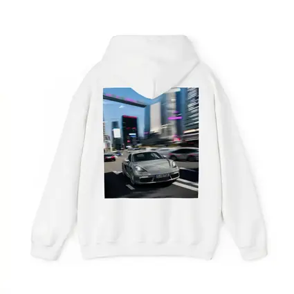 Porsche 718 Cayman Racing Through City Streets