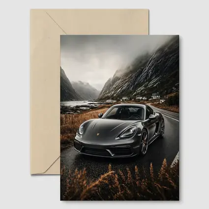 Porsche Cayman Gray Mountain Road Drive