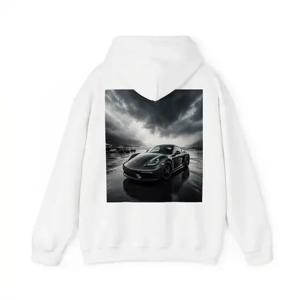Porsche 718 Cayman Stormy Harbor Scene