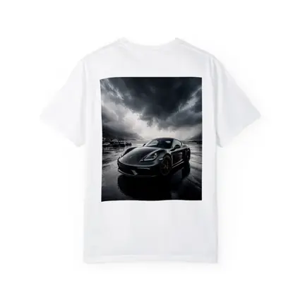 Porsche 718 Cayman Stormy Harbor Scene
