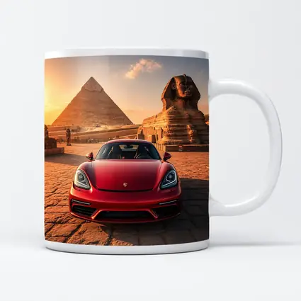 Porsche 718 Cayman Red Egypt Pyramids