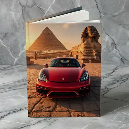 Porsche 718 Cayman Red Egypt Pyramids