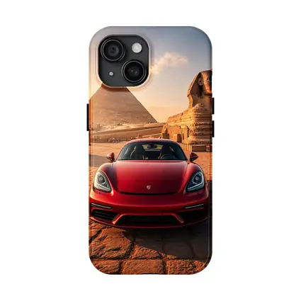 Porsche 718 Cayman Red Egypt Pyramids