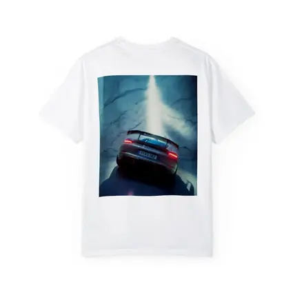 Porsche Cayman Rear View Marble Background