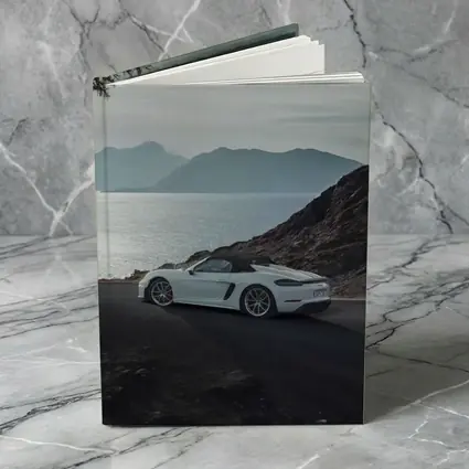 Porsche Boxster White Coastal Mountain Road