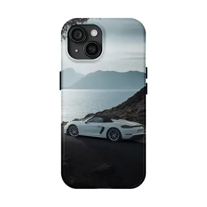 Porsche Boxster White Coastal Mountain Road