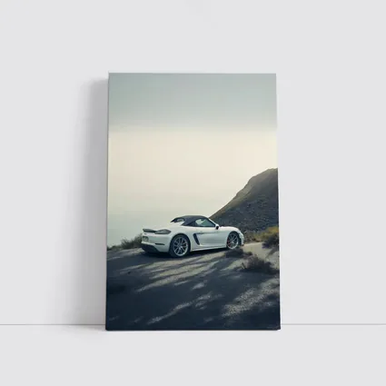 Porsche Boxster White Roadster Mountain Coastal Road
