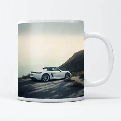 Porsche Boxster White Roadster Mountain Coastal Road