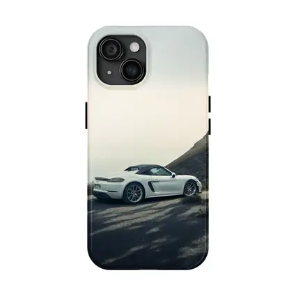 Porsche Boxster White Roadster Mountain Coastal Road