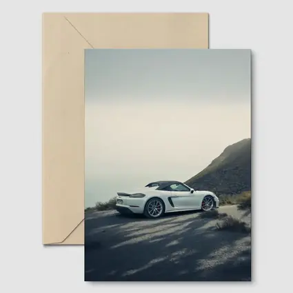 Porsche Boxster White Roadster Mountain Coastal Road