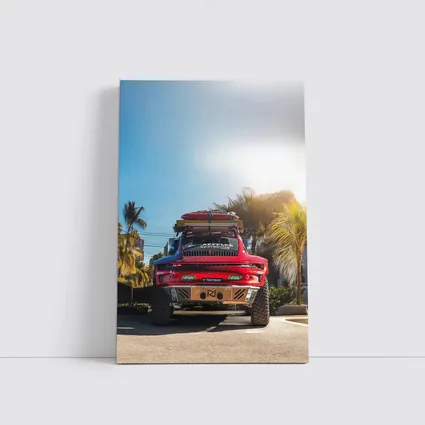 Porsche 911 Safari Red Palm Trees Beach