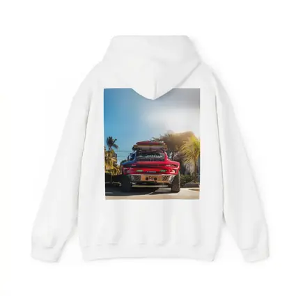 Porsche 911 Safari Red Palm Trees Beach