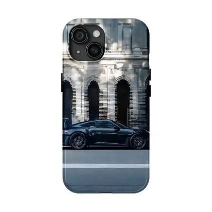 Porsche 911 GT3 Black Urban Street Building