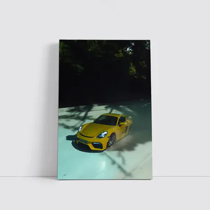Porsche Cayman GT4 Yellow On Track