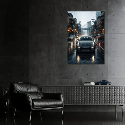 Porsche 911 GT3 Rainy City Street