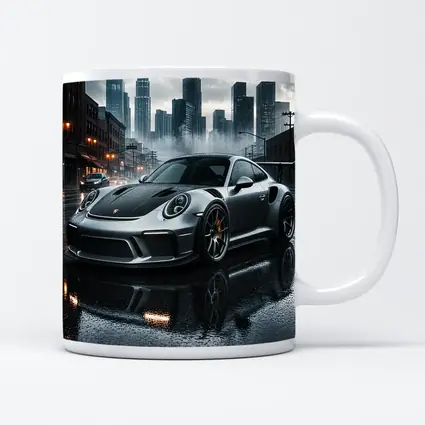 Porsche 911 GT3 Rainy City Street